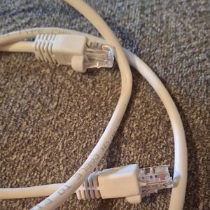 White UTP Network Patch Cable Category 5 Ethernet
